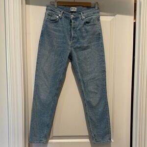 Agolde Women's Nico High Rise Slim Fit - Light Blue